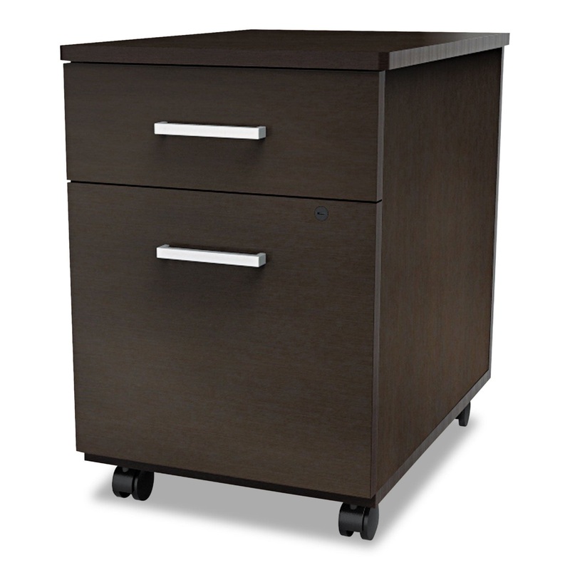 TRENTO LINE MOBILE PEDESTAL FILE, 16.5W X 19.75D X 23.63H, BOX/FILE DRAWER, MOCHA