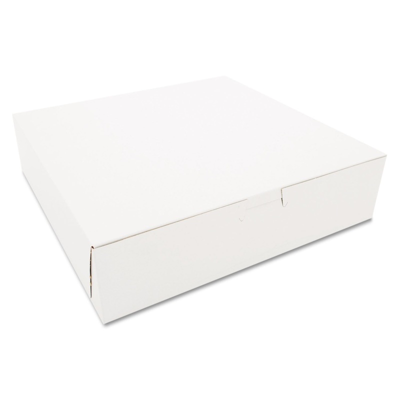 Tuck-Top Bakery Boxes, 10w X 10d X 2 1/2h, White, 250/carton