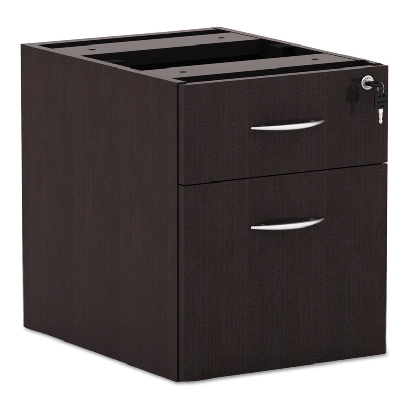 ALERA VALENCIA SERIES 3/4 BOX/FILE PEDESTAL,15.63W X 20.5D X 19.25H, ESPRESSO