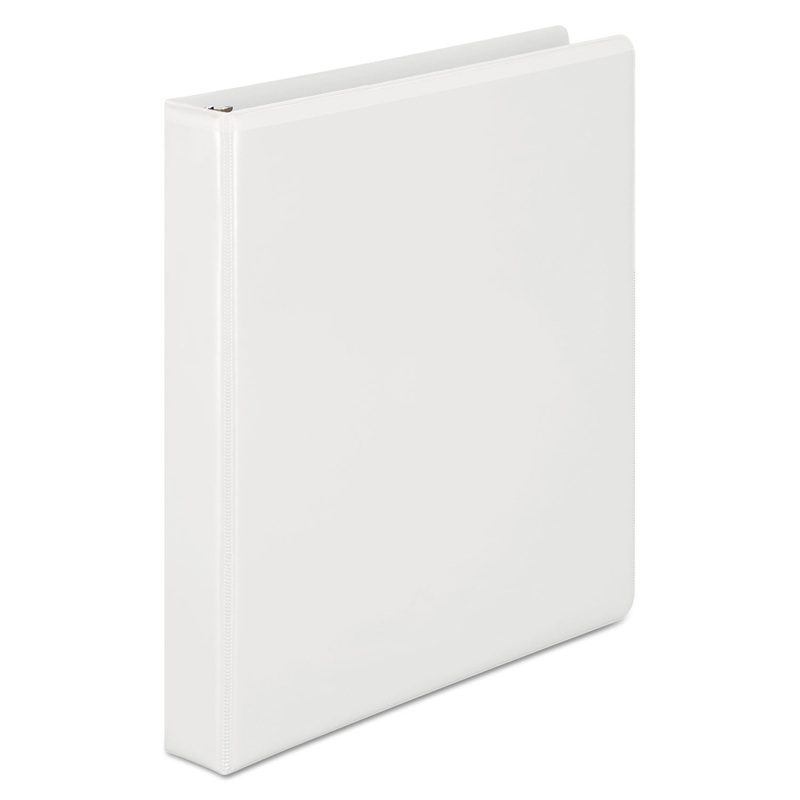 BASIC D-RING VIEW BINDER, 3 RINGS, 1″ CAPACITY, 11 X 8.5, WHITE