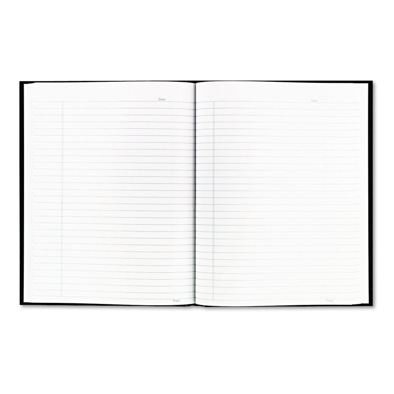BUSINESS NOTEBOOK, MEDIUM/COLLEGE RULE, BLACK COVER, 9.25 X 7.25, 192 SHEETS