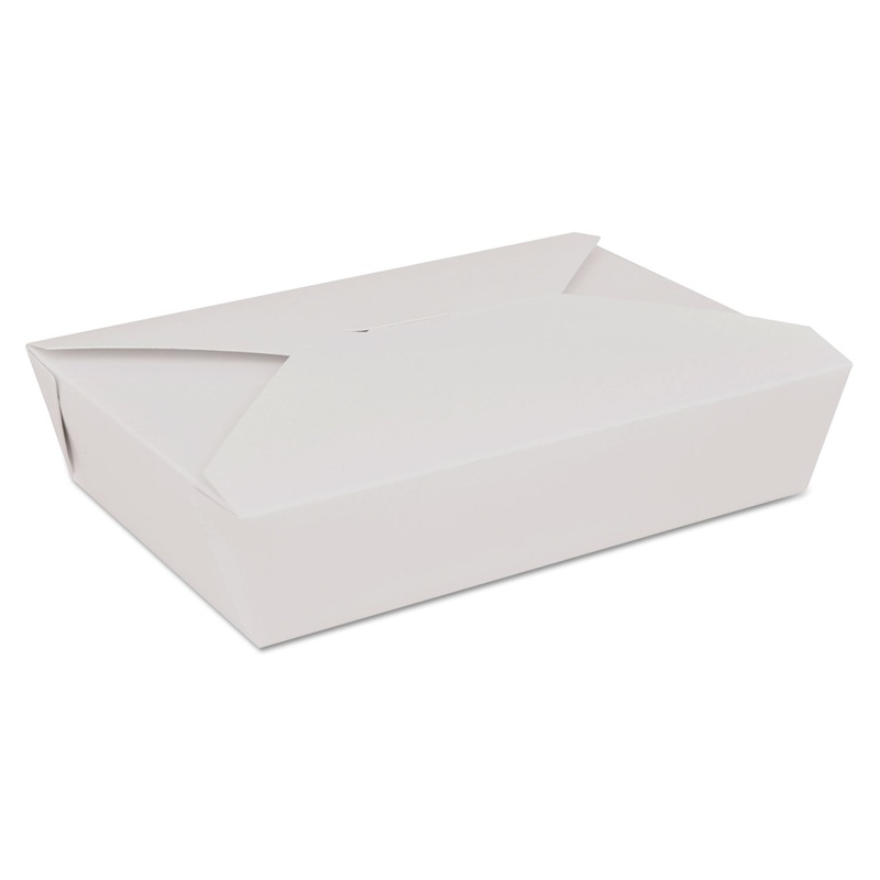 CHAMPPAK RETRO CARRYOUT BOXES #2, PAPERBOARD, 7.75 X 5.5 X 1.88, WHITE, 200/CARTON