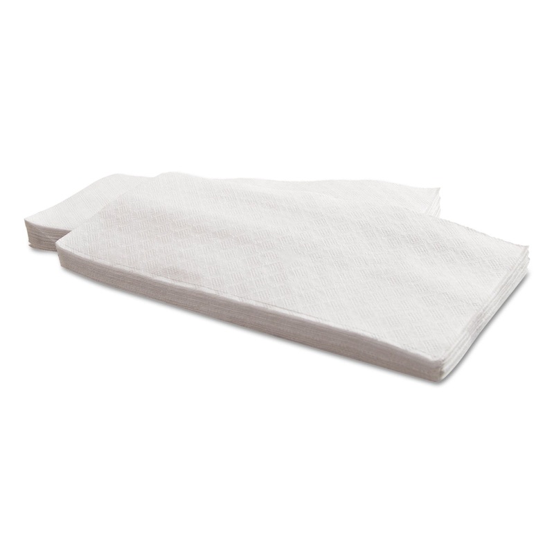 Dinner Napkins, 1-Ply, 15 X 17, White, 141/pack, 32 Packs/carton