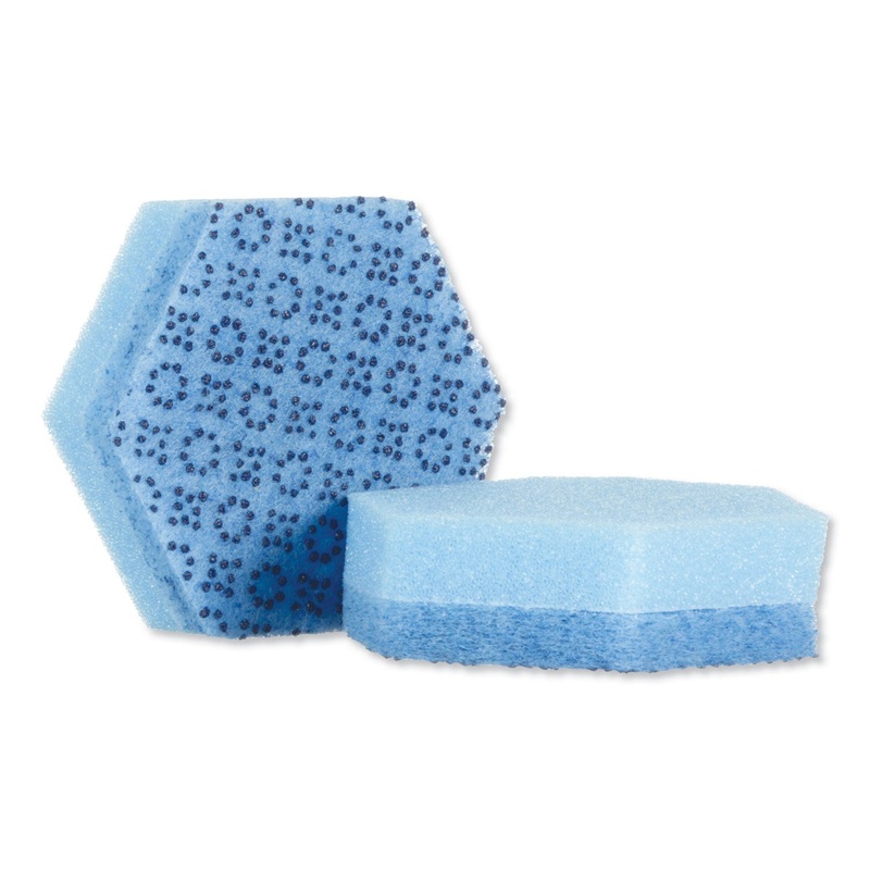 LOW SCRATCH SCOUR SPONGE 3000HEX, 4.45″ X 3.85″, BLUE, 16/CARTON