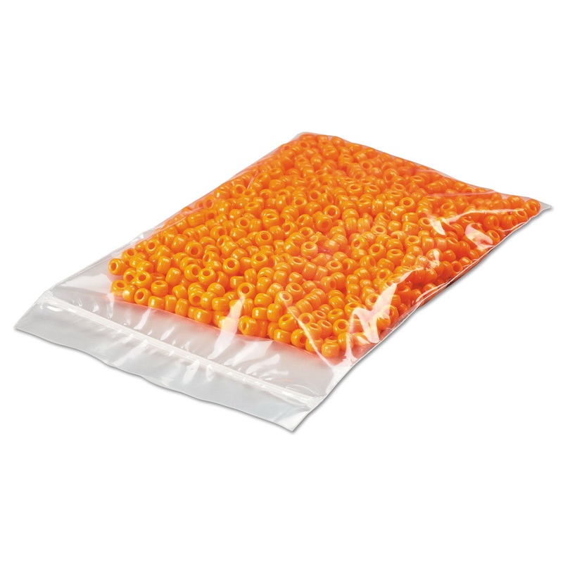 ZIP RECLOSABLE POLY BAGS, 2 MIL, 4″ X 6″, CLEAR, 1,000/CARTON