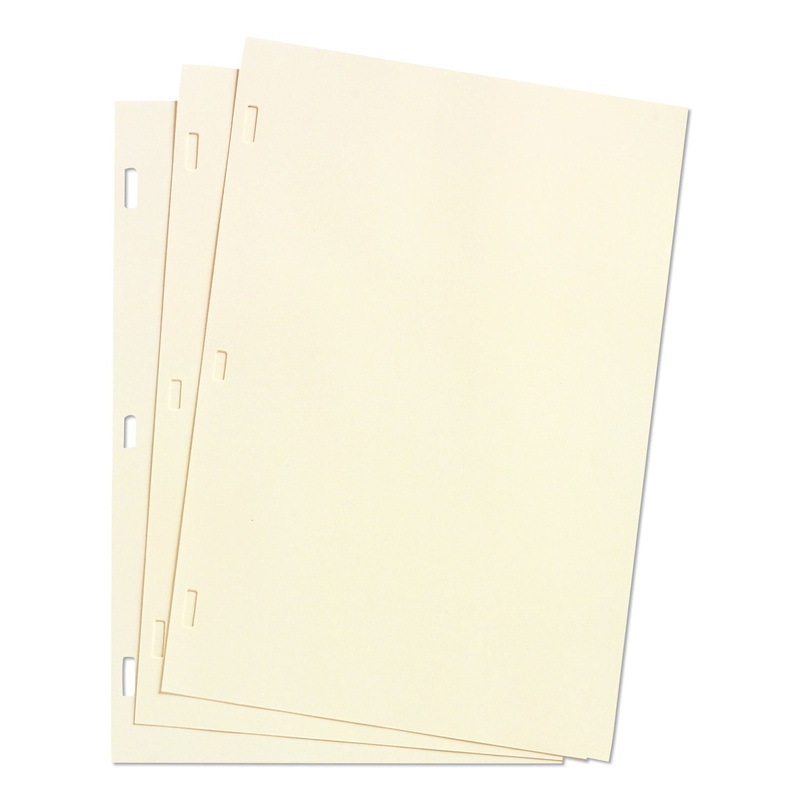 Looseleaf Minute Book Ledger Sheets, Ivory Linen, 11 X 8-1/2, 100 Sheet/box