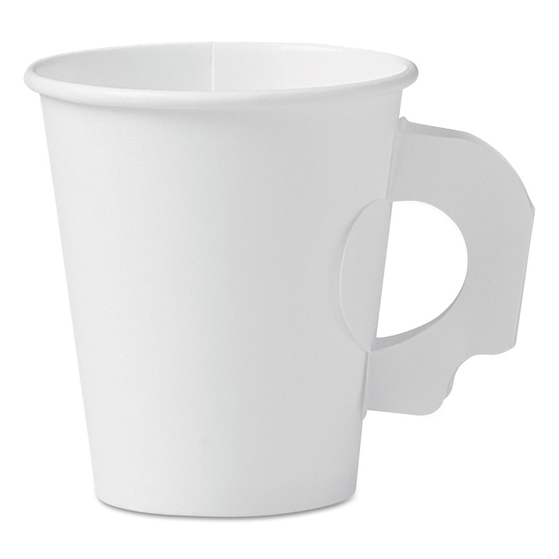 Single-Sided Poly Paper Hot Cups, 6 Oz, White, 50/bag, 20 Bags/carton