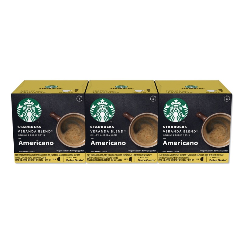 STARBUCKS COFFEE CAPSULES, VERANDA BLEND, 36/CARTON