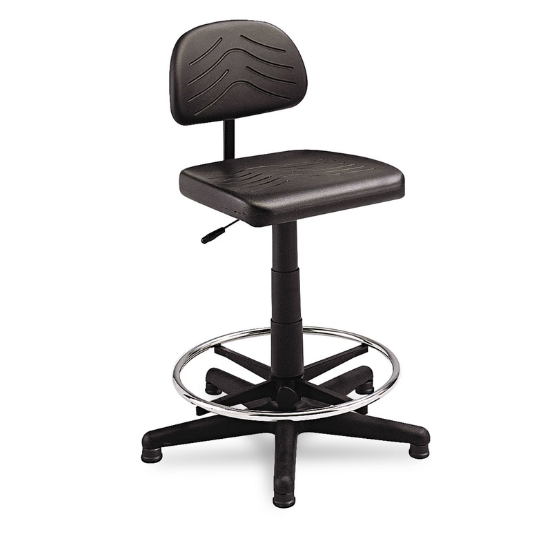 TASK MASTER ECONOMY WORKBENCH CHAIR, 27″ SEAT HEIGHT, SUPPORTS UP TO 250 LBS., BLACK SEAT/BLACK BACK, BLACK BASE
