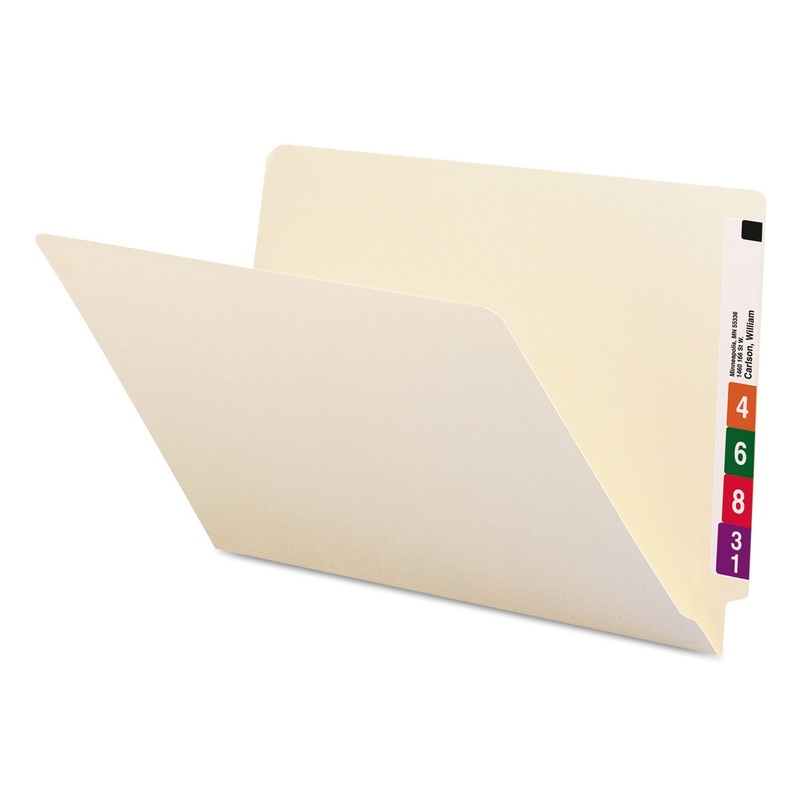 HEAVYWEIGHT MANILA END TAB FOLDERS, 9.5″ FRONT, 1-PLY STRAIGHT TAB, LEGAL SIZE, 100/BOX