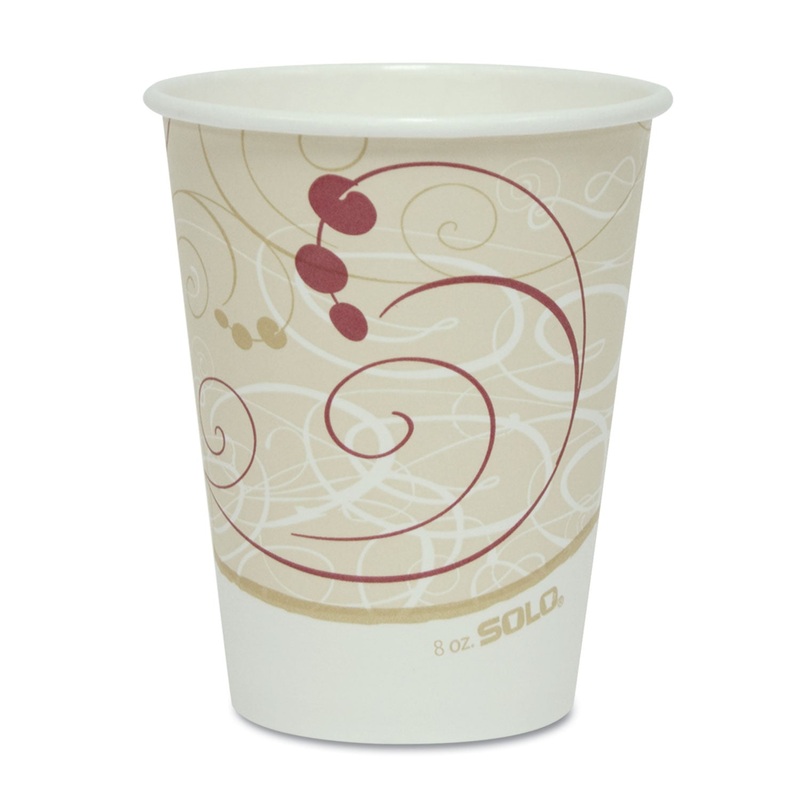 Hot Cups, Symphony Design, 8oz, Beige, 50/pack