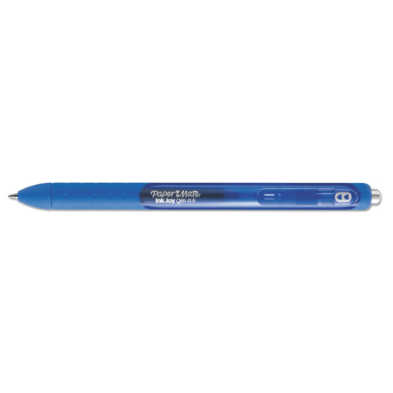 INKJOY RETRACTABLE GEL PEN, MICRO 0.5MM, BLUE INK/BARREL, DOZEN