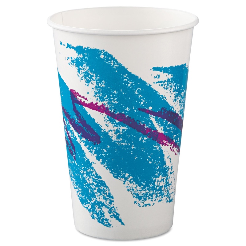 Jazz Paper Cold Cups, 16oz, 50/bag, 20 Bags/carton