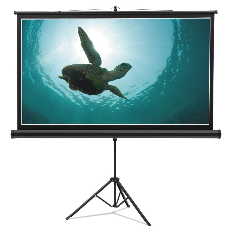 Wide Format Tripod Base Projection Screen, 52 X 92, White