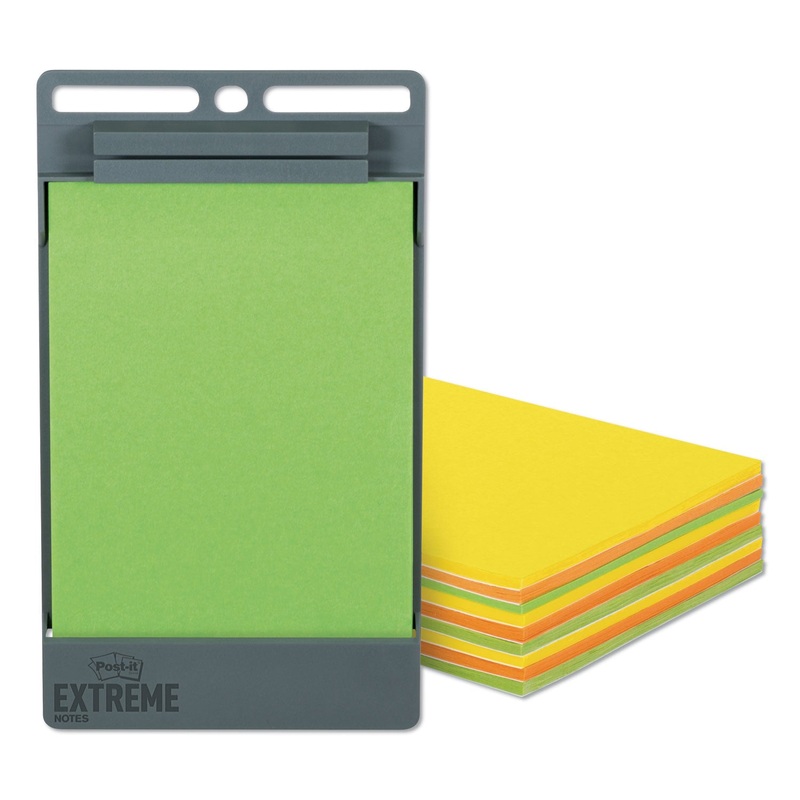 XL Notes with Holder, Green-Orange-Yellow, 4.5″ x 6.75″, 25 Sheets/Pad, 9 Pads/Pack