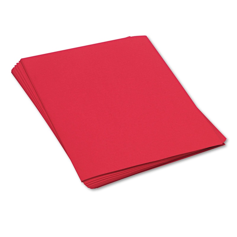 CONSTRUCTION PAPER, 58LB, 18 X 24, HOLIDAY RED, 50/PACK