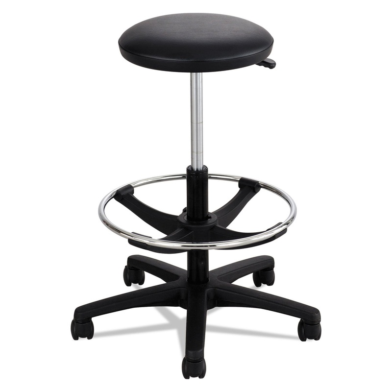 EXTENDED-HEIGHT LAB STOOL, 32″ SEAT HEIGHT, SUPPORTS UP TO 250 LBS., BLACK SEAT/BLACK BACK, BLACK BASE