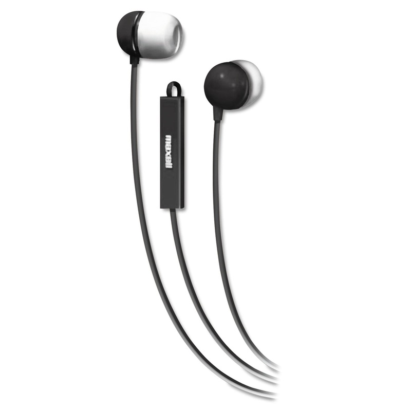 In-Ear Buds With Built-In Microphone, Black