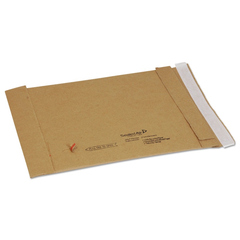 JIFFY PADDED MAILER, #1, PAPER LINING, SELF-ADHESIVE CLOSURE, 7.25 X 12, NATURAL KRAFT, 100/CARTON