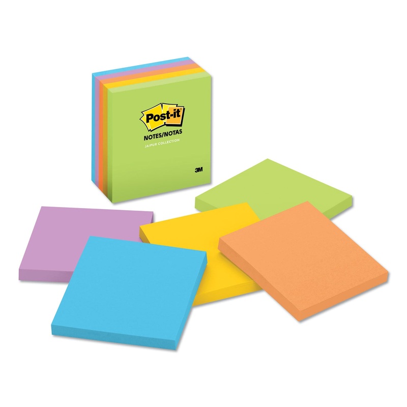 Original Pads In Jaipur Colors, 3 X 3, 100-Sheet, 5/pack