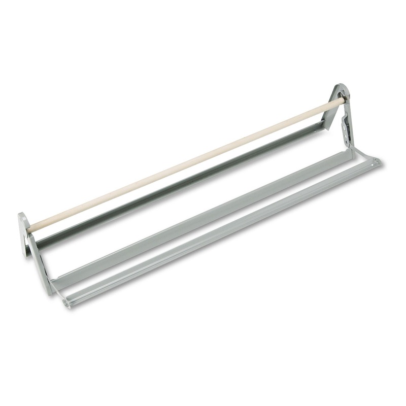 Paper Roll Cutter For Rolls Up To 9″ In Diameter, 36″ Wide, Steel, Light Gray