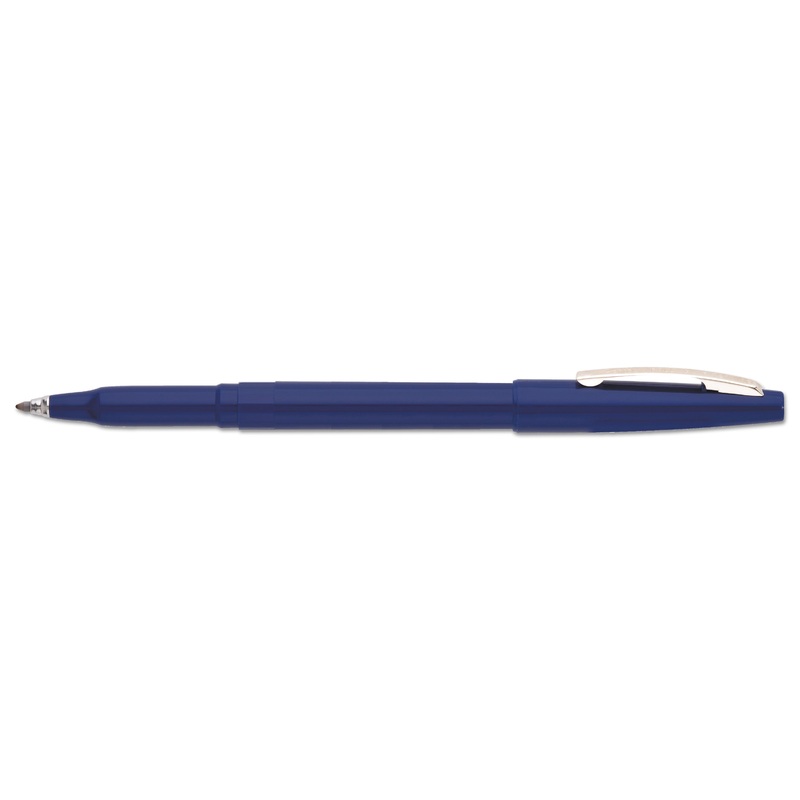 ROLLING WRITER STICK ROLLER BALL PEN, MEDIUM 0.8MM, BLUE INK/BARREL, DOZEN
