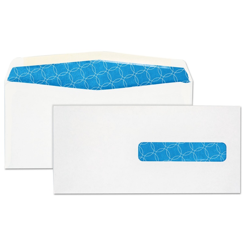 SECURITY TINTED HEALTH CARE CLAIM FORM ENVELOPE, COMMERCIAL FLAP, GUMMED CLOSURE, 4.5 X 9.5, WHITE, 500/BOX