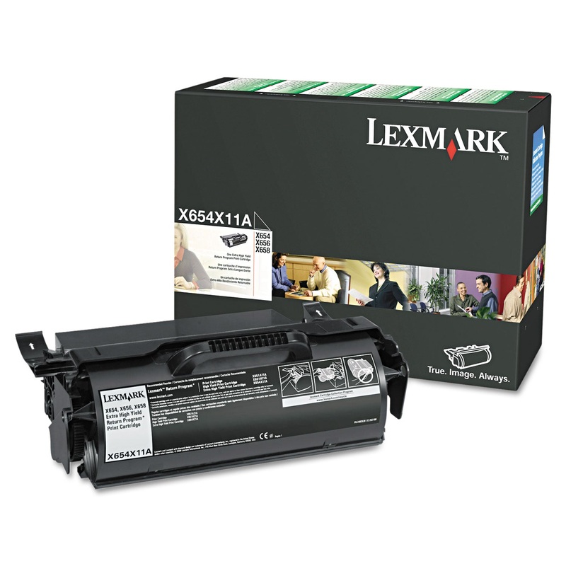 X654X11A RETURN PROGRAM EXTRA HIGH-YIELD TONER, 36000 PAGE-YIELD, BLACK