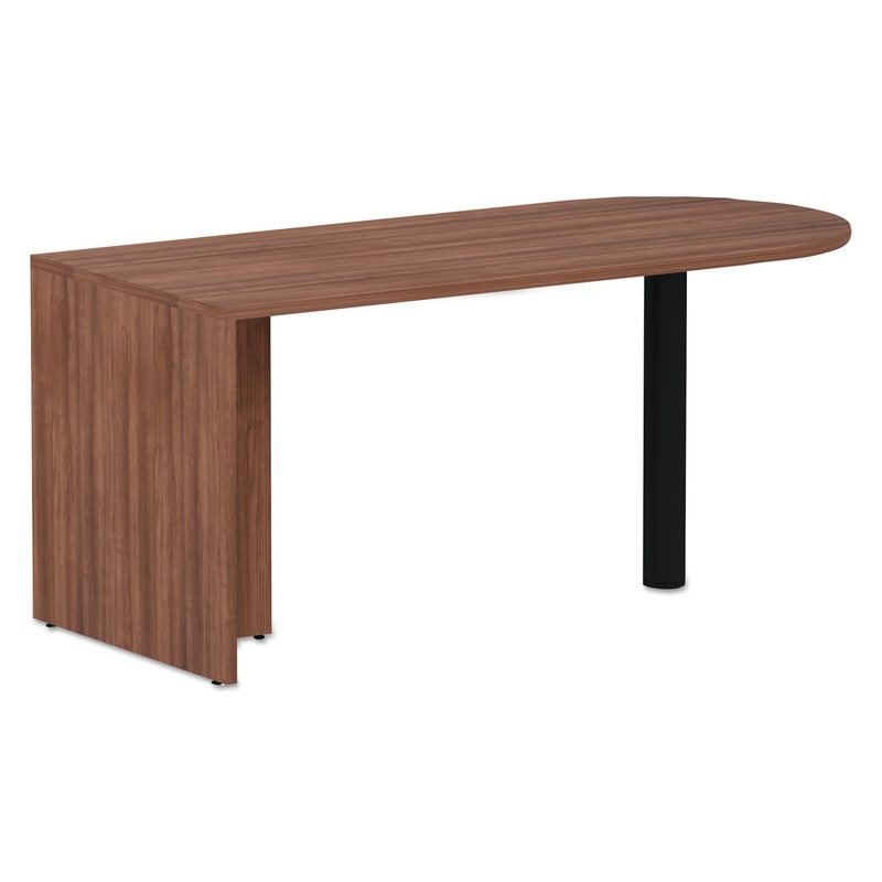 ALERA VALENCIA SERIES D-TOP DESK, 65W X 29.53D X 29.53H, MODERN WALNUT