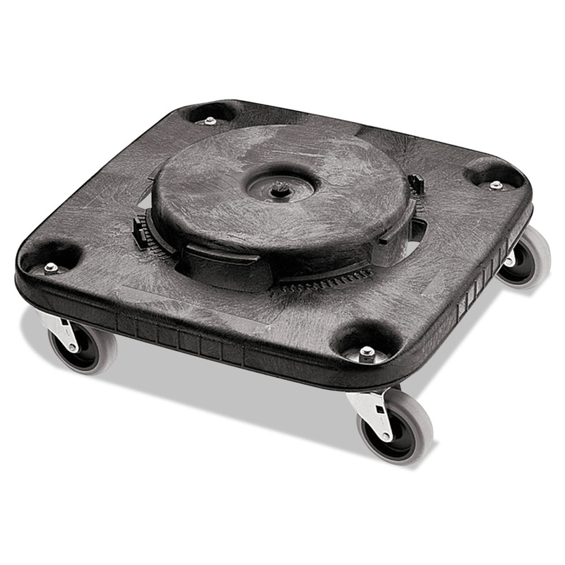 BRUTE CONTAINER SQUARE DOLLY, 250 LB CAPACITY, 17.25 X 6.25, BLACK
