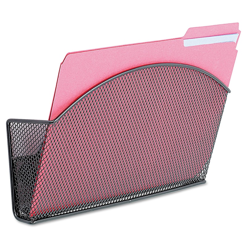 Onyx Magnetic Mesh Panel Accessories, Single File Pocket, Black