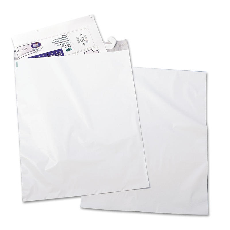 REDI-STRIP POLY MAILER, #6, SQUARE FLAP, REDI-STRIP CLOSURE, 14 X 19, WHITE, 100/PACK