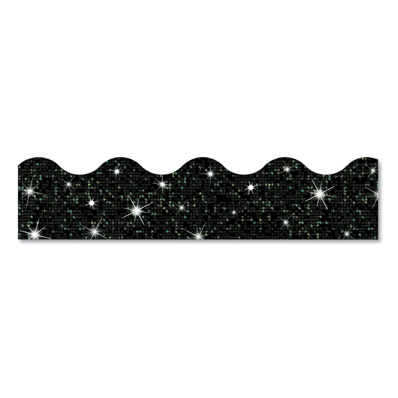 SPARKLE TERRIFIC TRIMMERS, 2 3/4″ X 32 FT, SPARKLES, BLACK