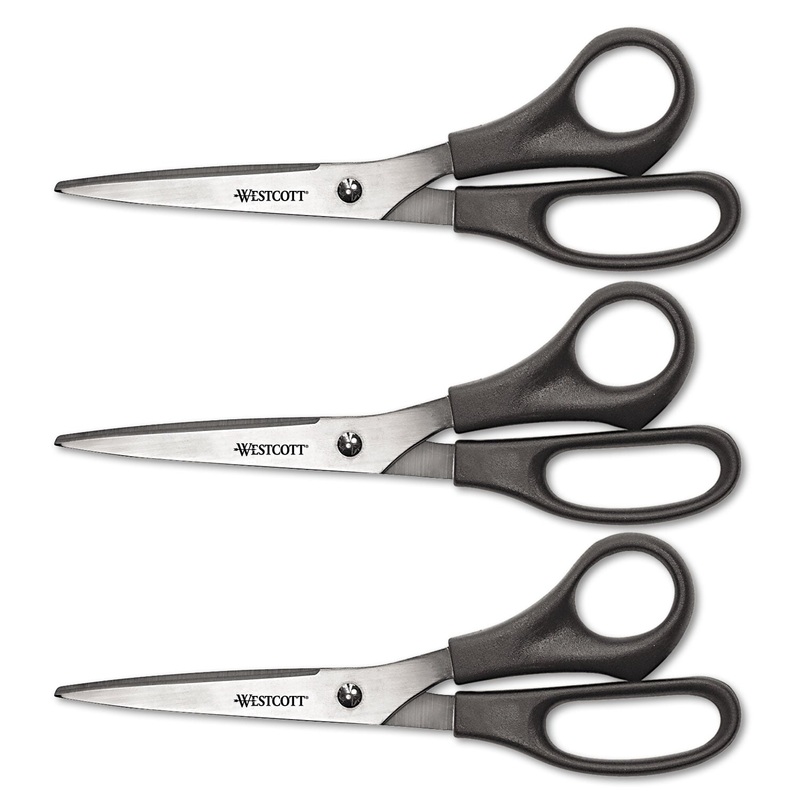 Value Line Stainless Steel Shears, 8″ Long, 3/pack
