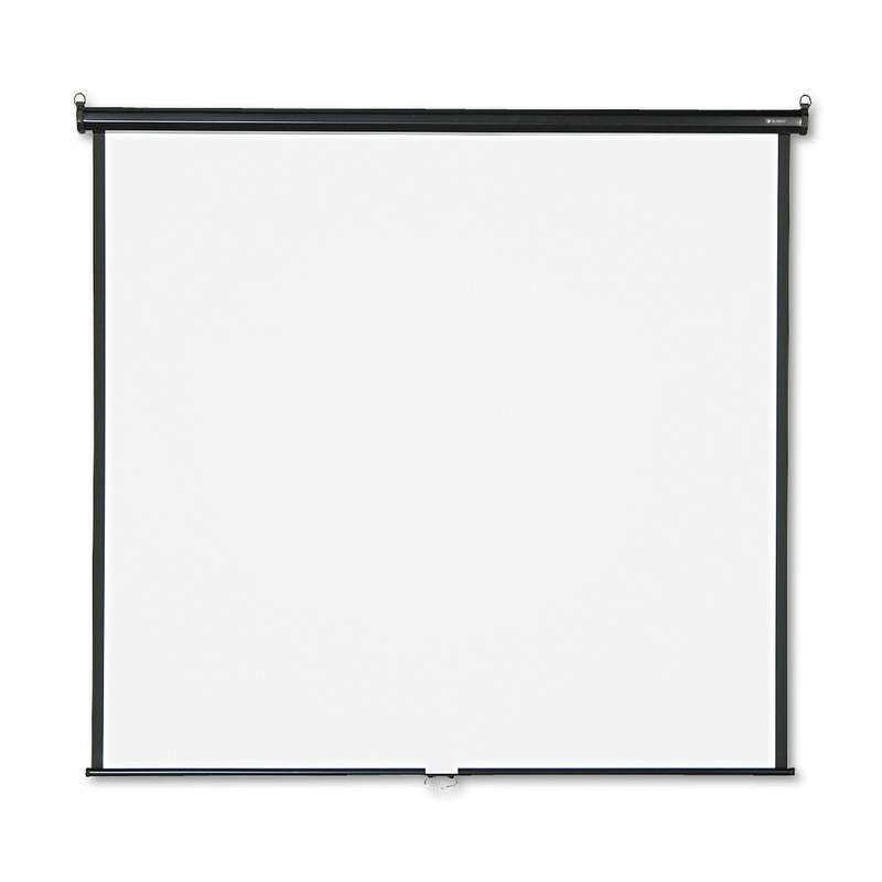 Wall Or Ceiling Projection Screen, 70 X 70, White Matte, Black Matte Casing