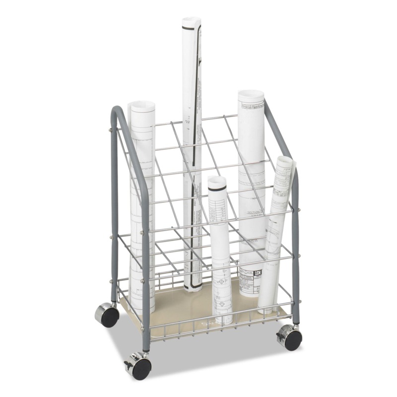 WIRE ROLL/FILES, 20 COMPARTMENTS, 18W X 12.75D X 24.5H, GRAY
