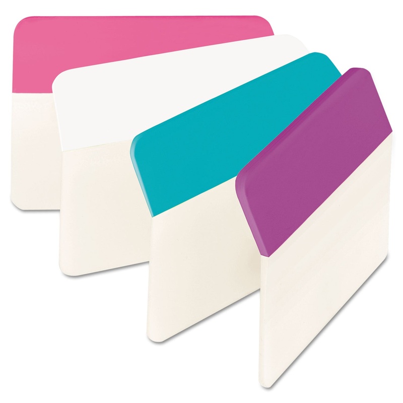 2″ ANGLED TABS, 1/5-CUT TABS, ASSORTED PASTELS, 2″ WIDE, 24/PACK
