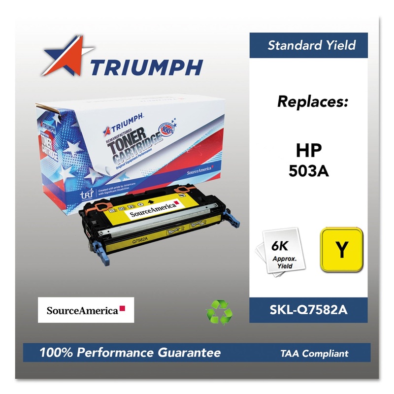 751000NSH0304 REMANUFACTURED Q7582A (503A) TONER, 6000 PAGE-YIELD, YELLOW