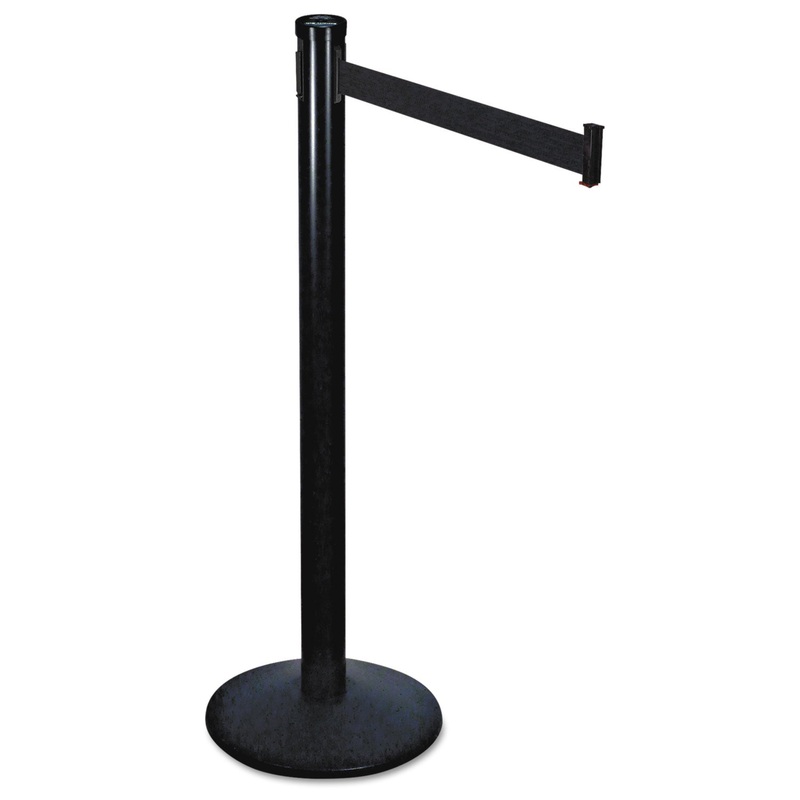 ADJUSTA-TAPE CROWD CONTROL POSTS ONLY, STEEL, 40″ HIGH, BLACK, 2/BOX