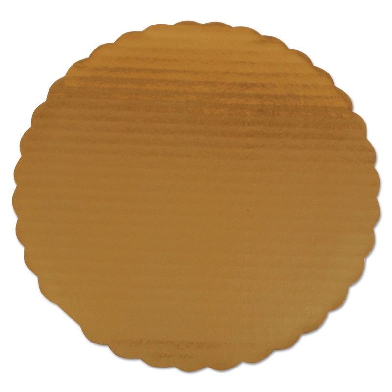 Cake Pad, Gold, 14″ Diameter, Mylar, 100/carton