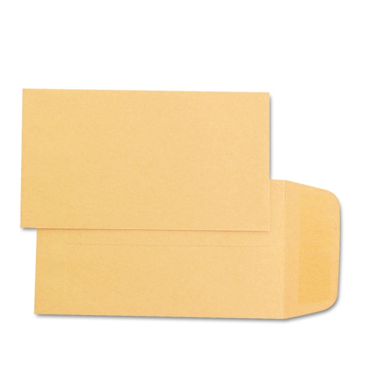 KRAFT COIN & SMALL PARTS ENVELOPE, #1, SQUARE FLAP, GUMMED CLOSURE, 2.25 X 3.5, BROWN KRAFT, 500/BOX