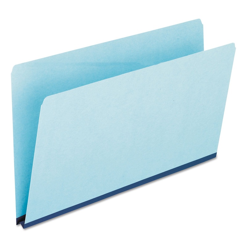 PRESSBOARD EXPANDING FILE FOLDERS, STRAIGHT TAB, LEGAL SIZE, BLUE, 25/BOX