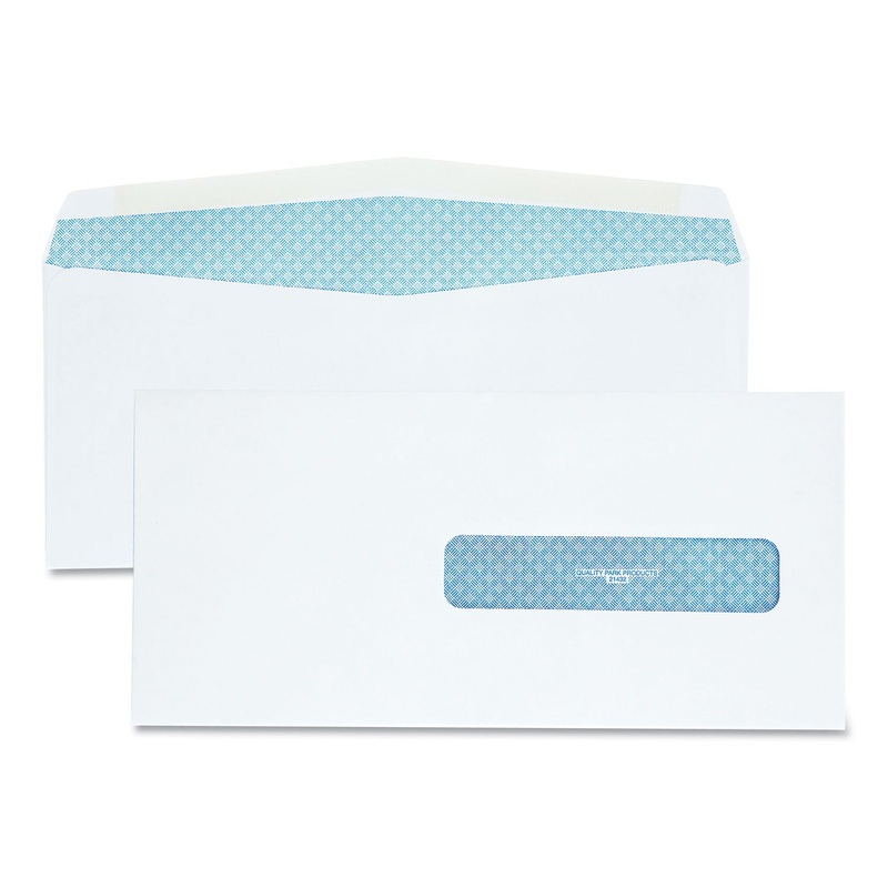 SECURITY TINTED INSURANCE CLAIM FORM ENVELOPE, COMMERCIAL FLAP, GUMMED CLOSURE, 4.5 X 9.5, WHITE, 500/BOX
