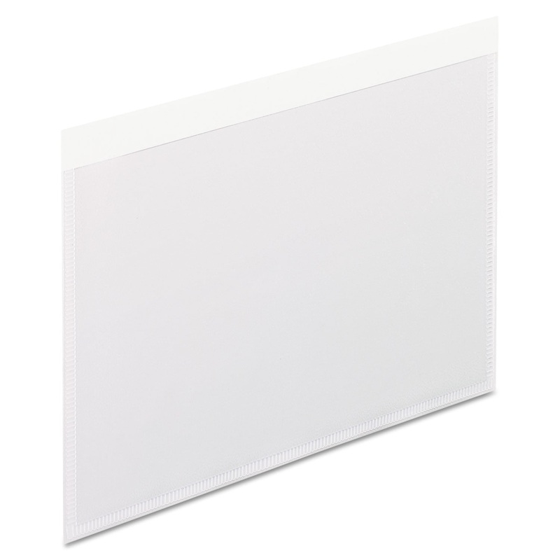 Self-Adhesive Pockets, 4 X 6, Clear Front/white Backing, 100/box