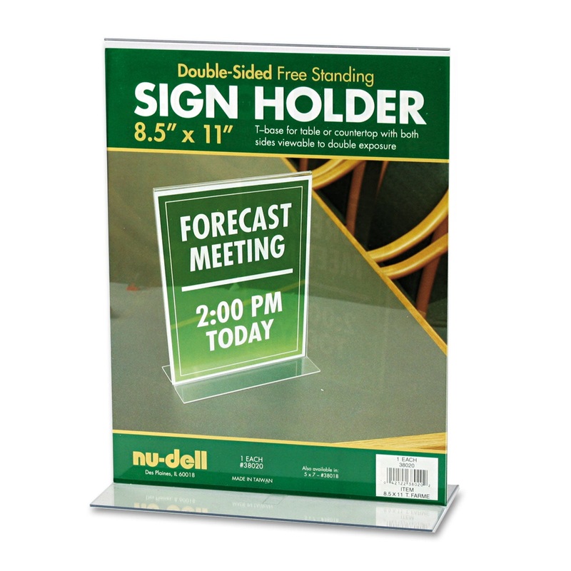 Acrylic Sign Holder, 8 1/2 X 11, Clear
