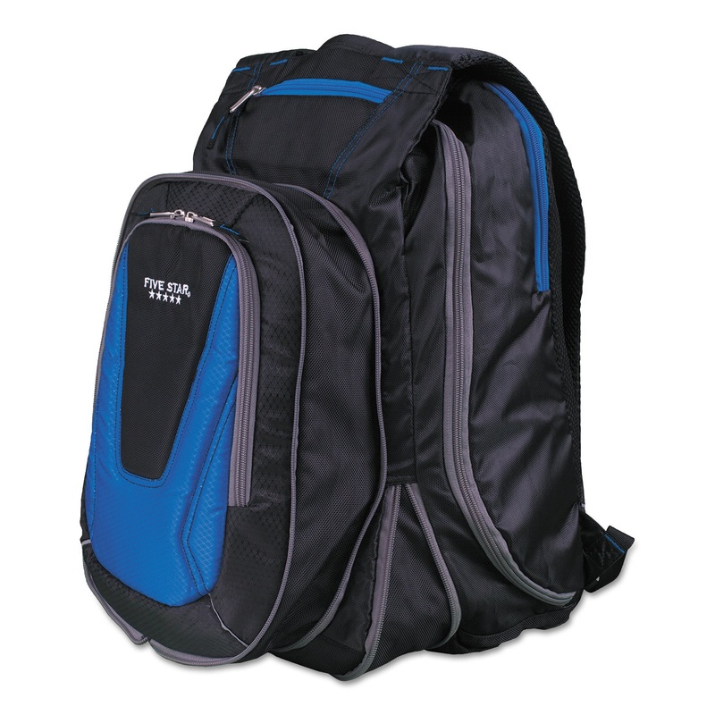 EXPANDABLE BACKPACK, 14″ X 8″ X 19″, BLUE/BLACK