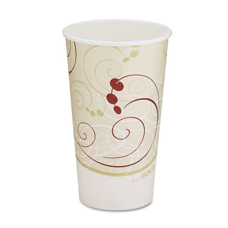 Hot Cups, Symphony Design, 16oz, Beige, 1000/carton