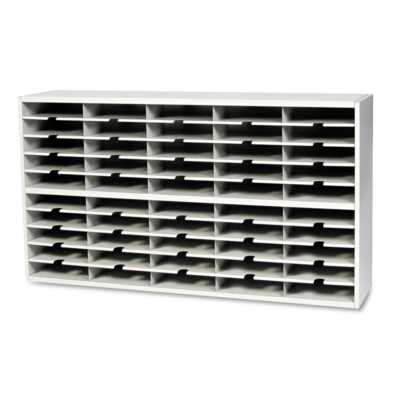 Kwik-File Mailflow-To-Go 2 Tier Sorter W/o Riser, 50 Pckts, 60 X 13 1/4 X 33 1/4