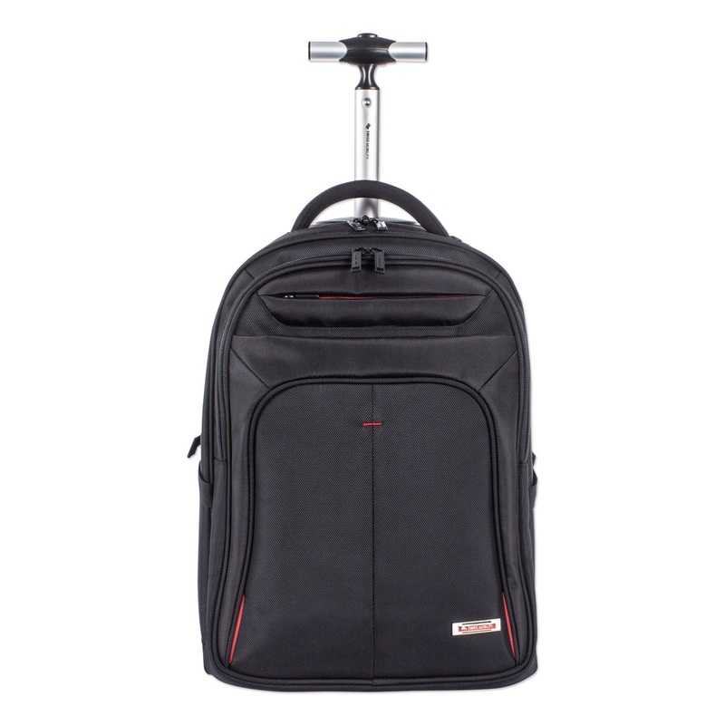 PURPOSE OVERNIGHT BACKPACK ON WHEELS, 11″ X 11″ X 21.5″, BLACK