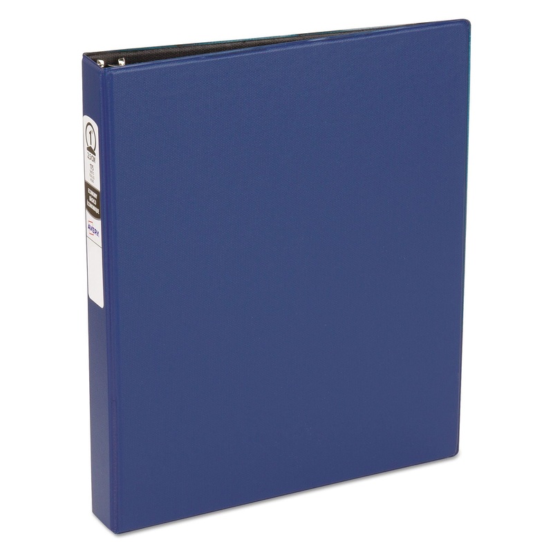 ECONOMY NON-VIEW BINDER WITH ROUND RINGS, 3 RINGS, 1″ CAPACITY, 11 X 8.5, BLUE